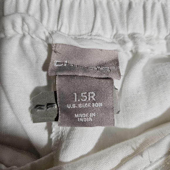 Chico's 100% Linen Pull On Crop Pant - Picture 3 of 6